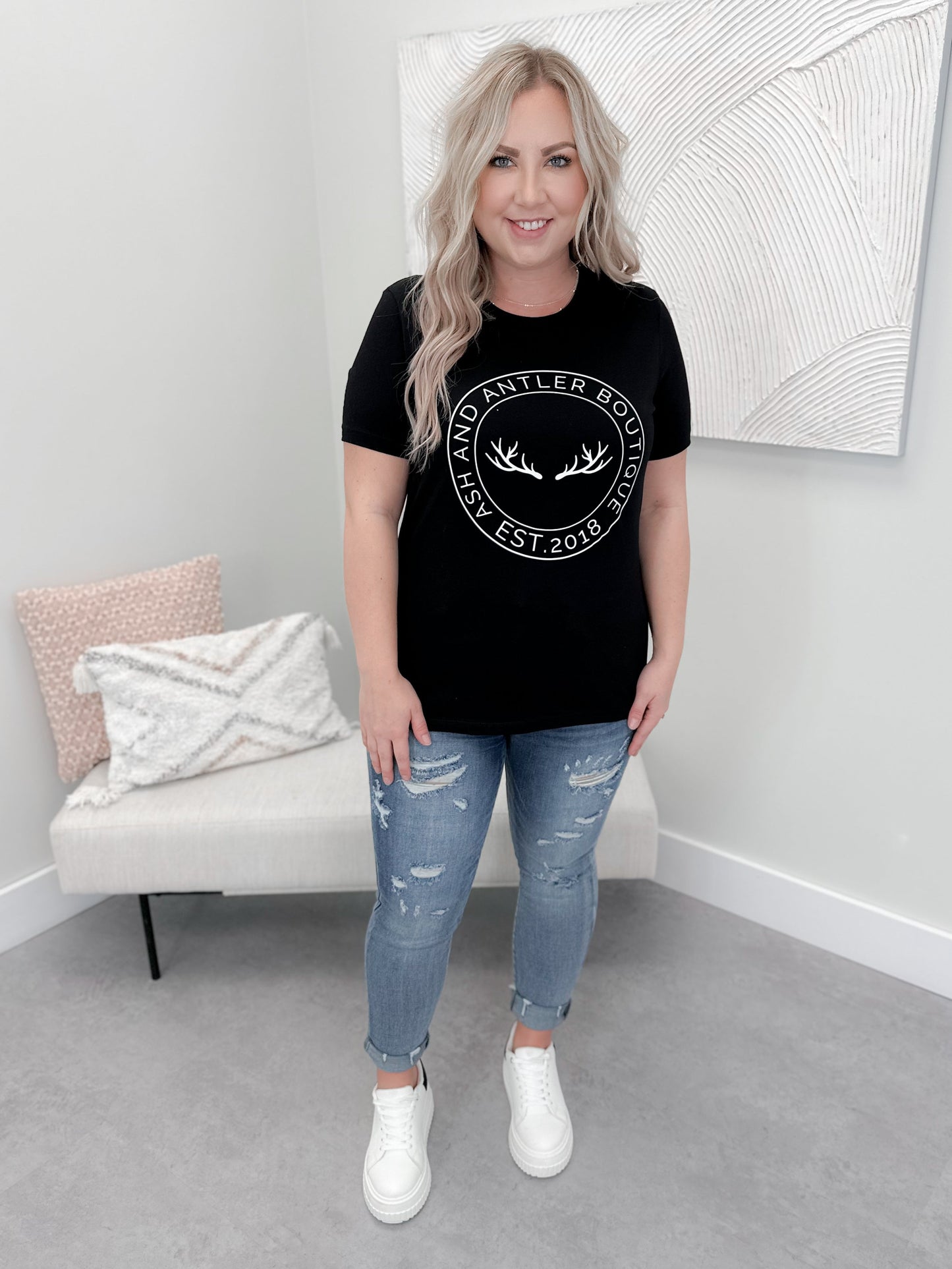 The Original Tee in Black by Ash + Antler