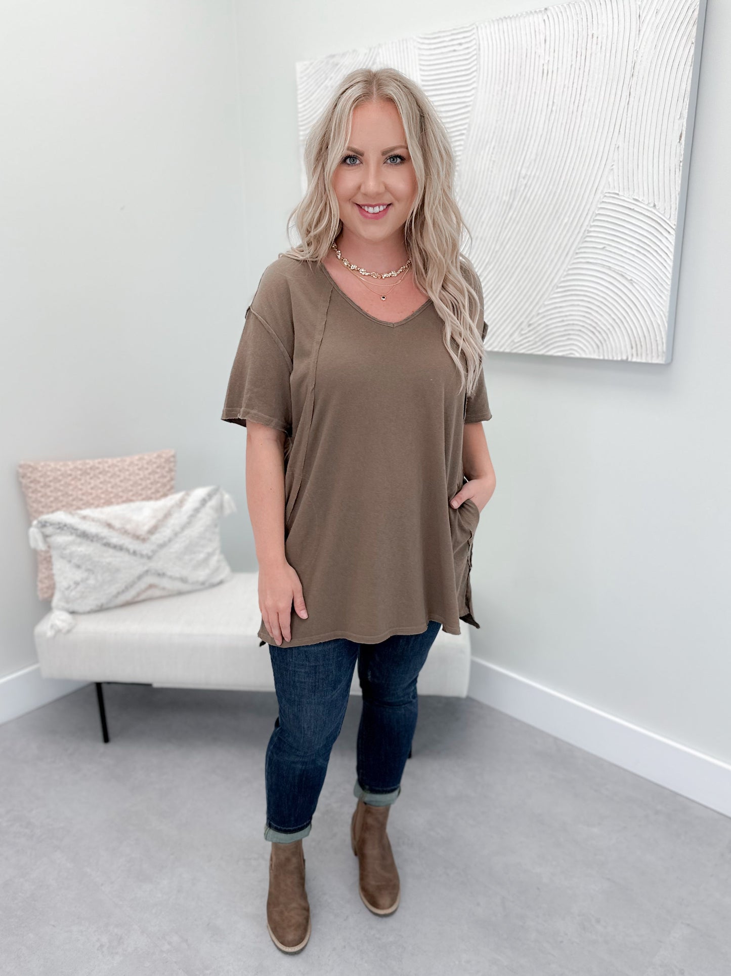 Twiggie Pocket Tee in Timber