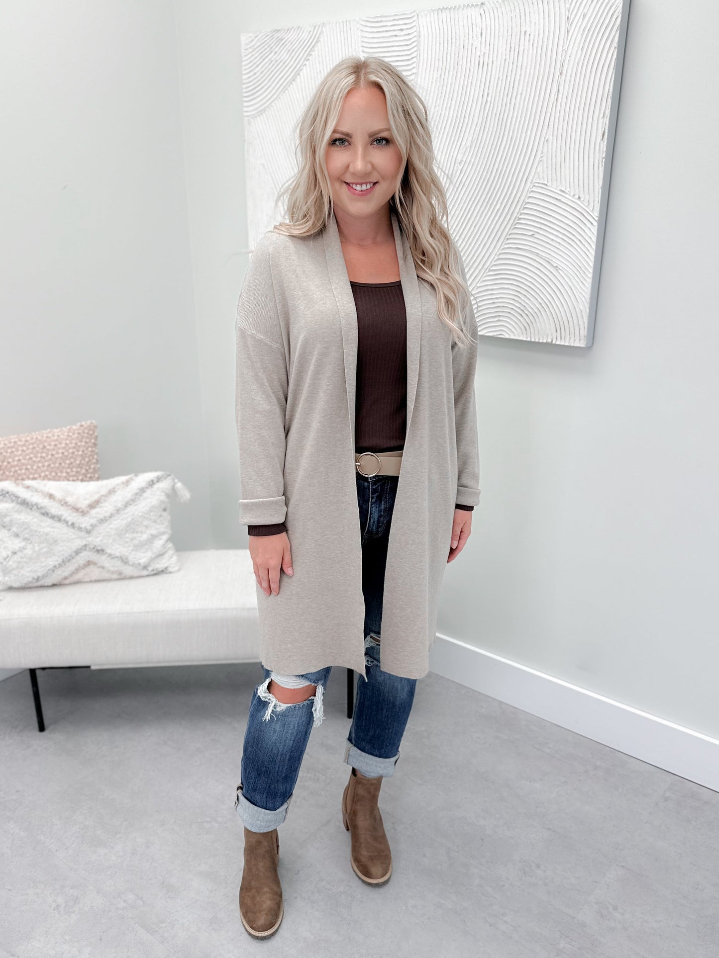 Taos Cardigan in Khaki