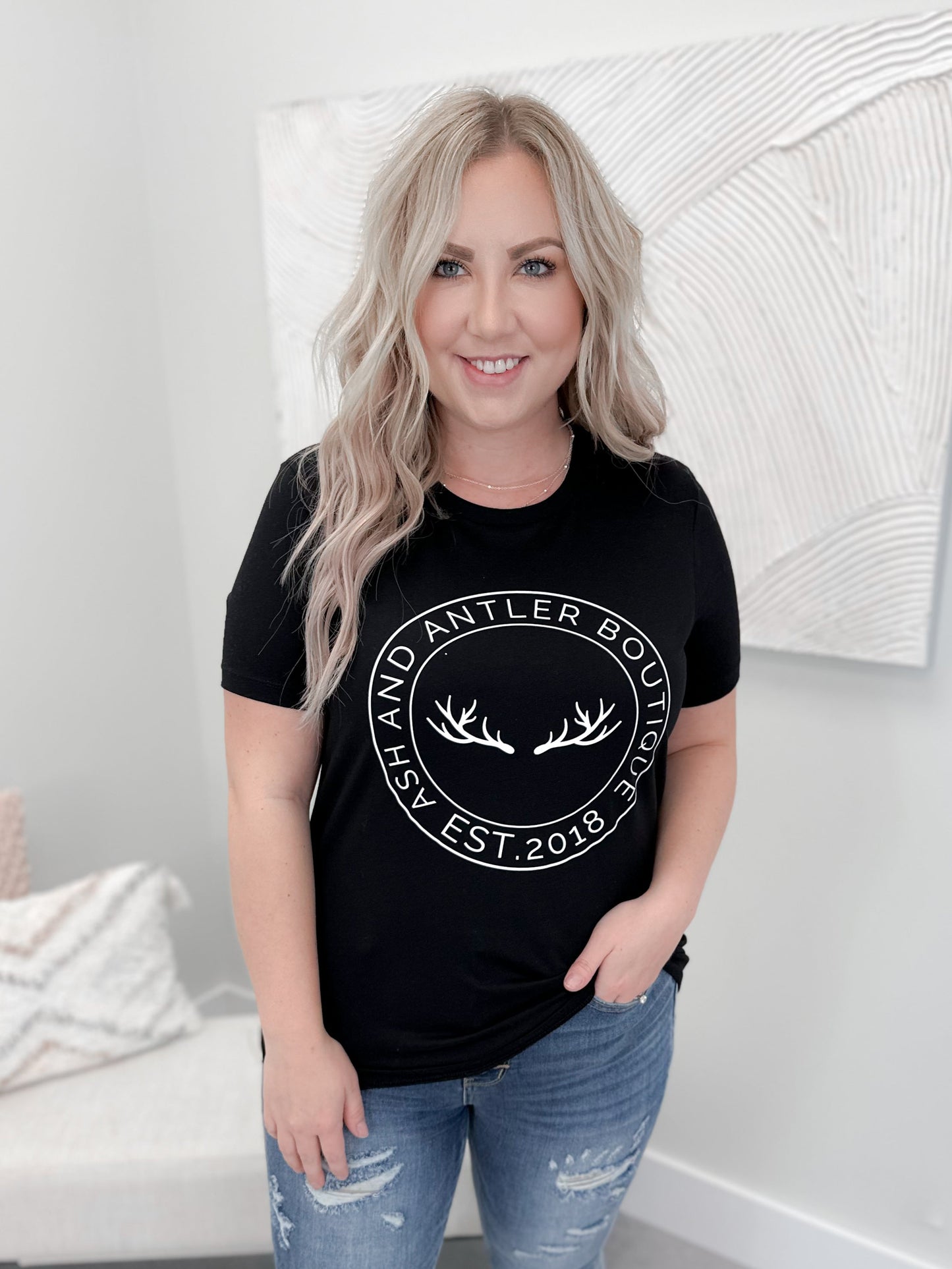 The Original Tee in Black by Ash + Antler