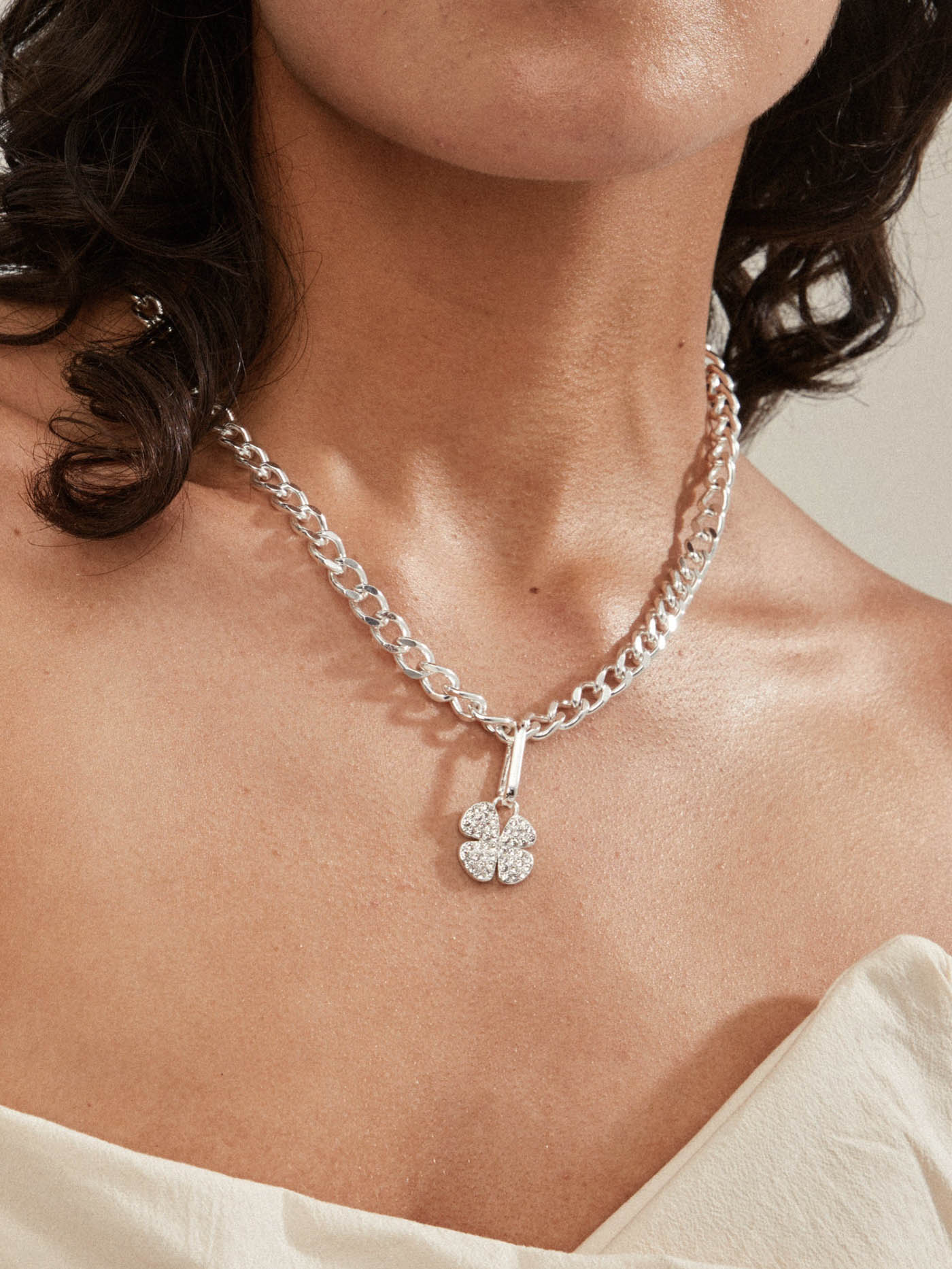 Charm Clover Pendant by Pilgrim