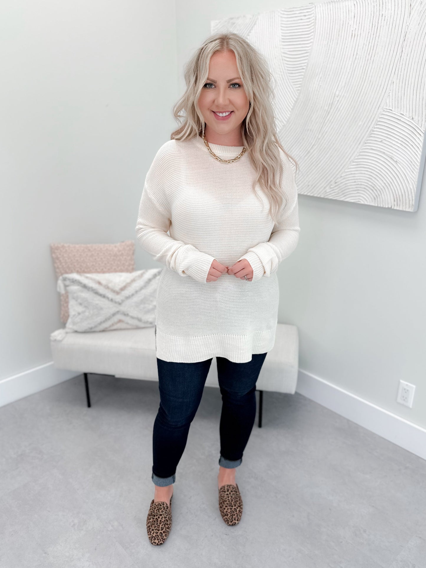 Carly Sweater in Cream