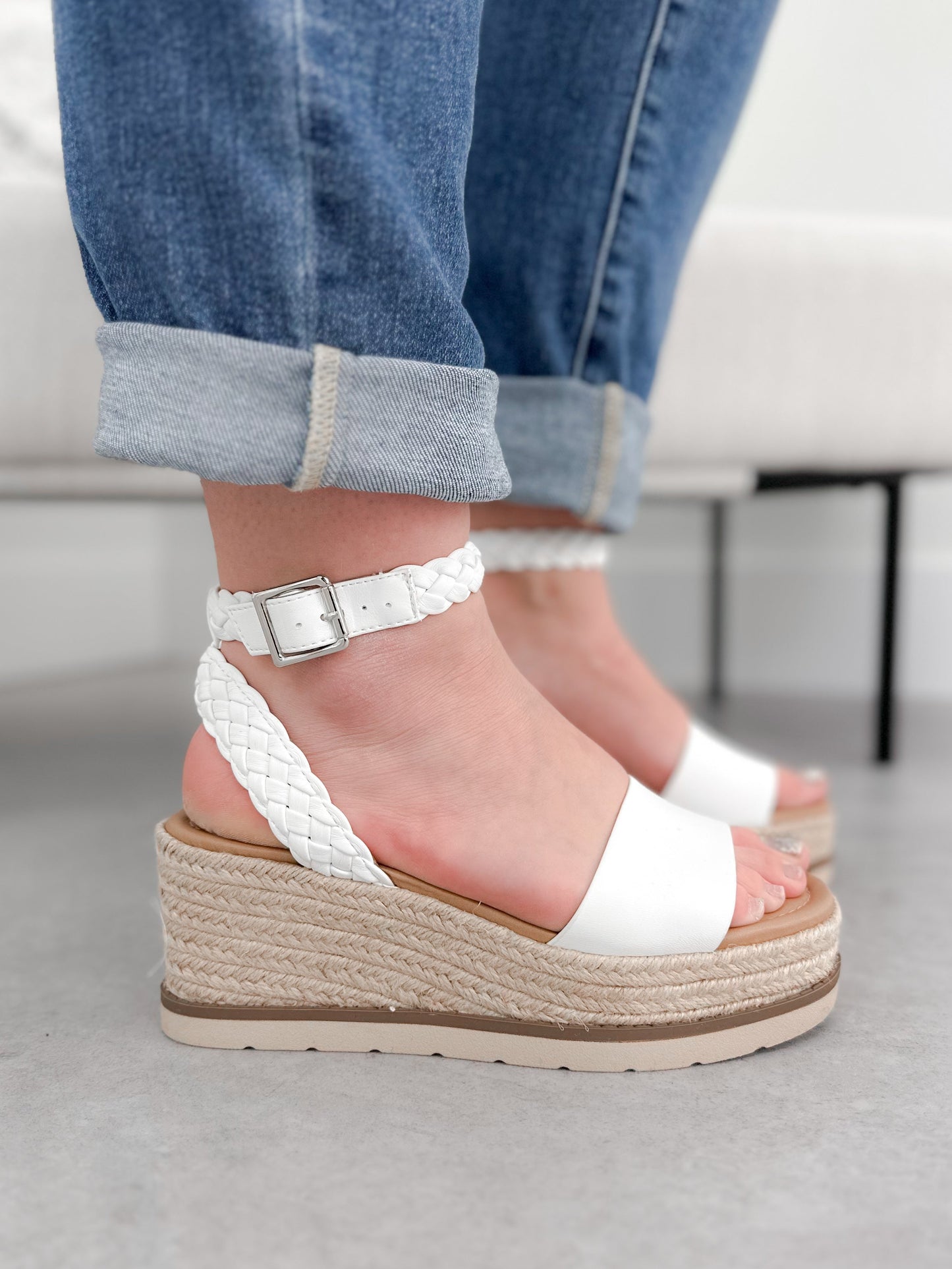 Taya Wedge Sandal in Coconut