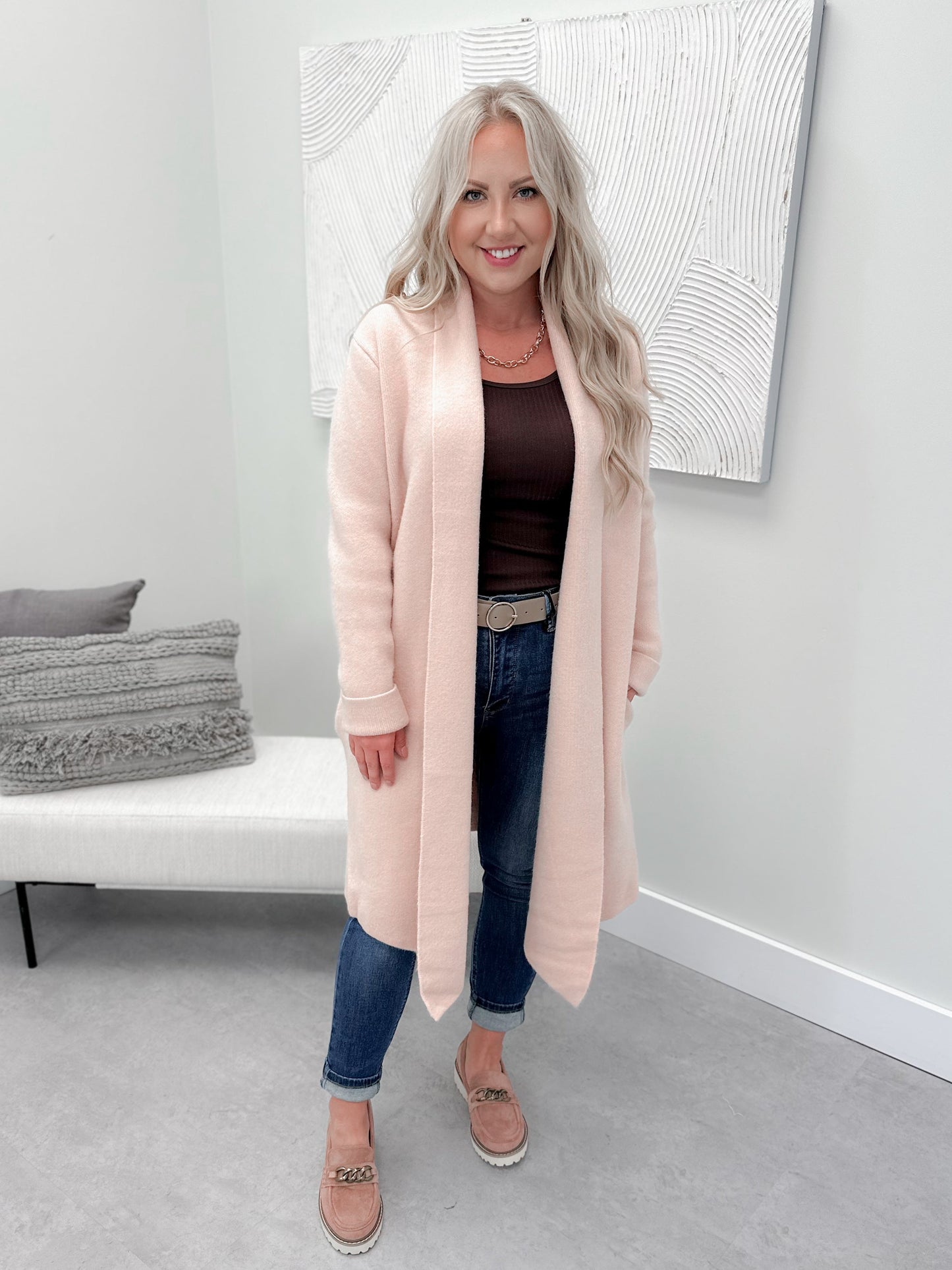 Celeste Coatigan in Dusty Rose