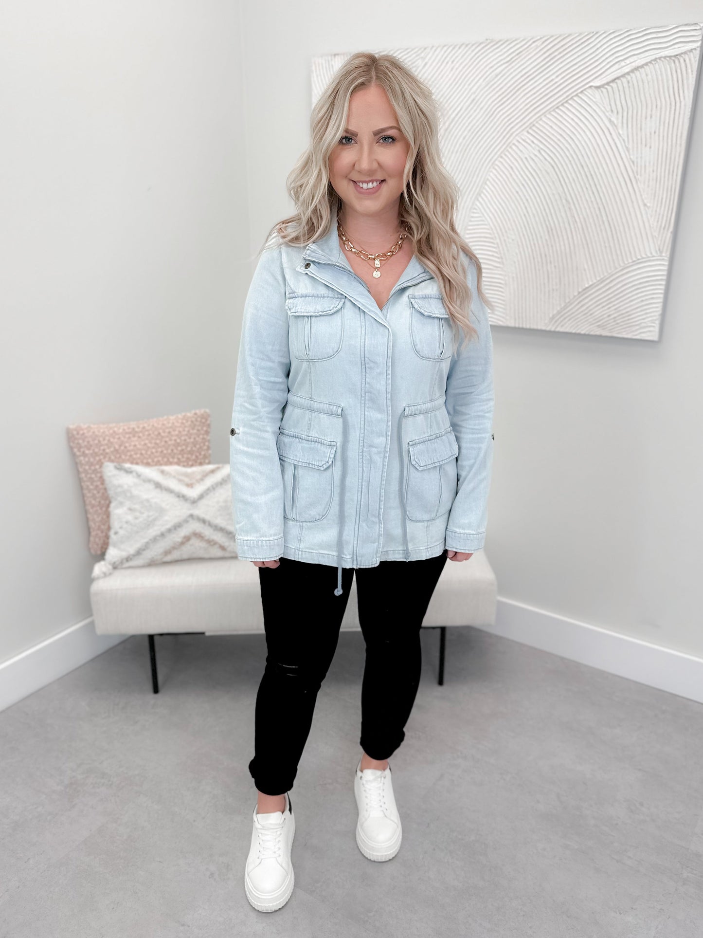 Arya Denim Jacket in Light Wash