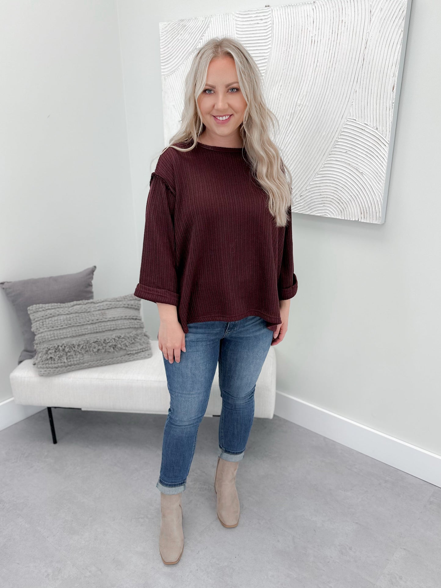 Calista Sweater in Plum