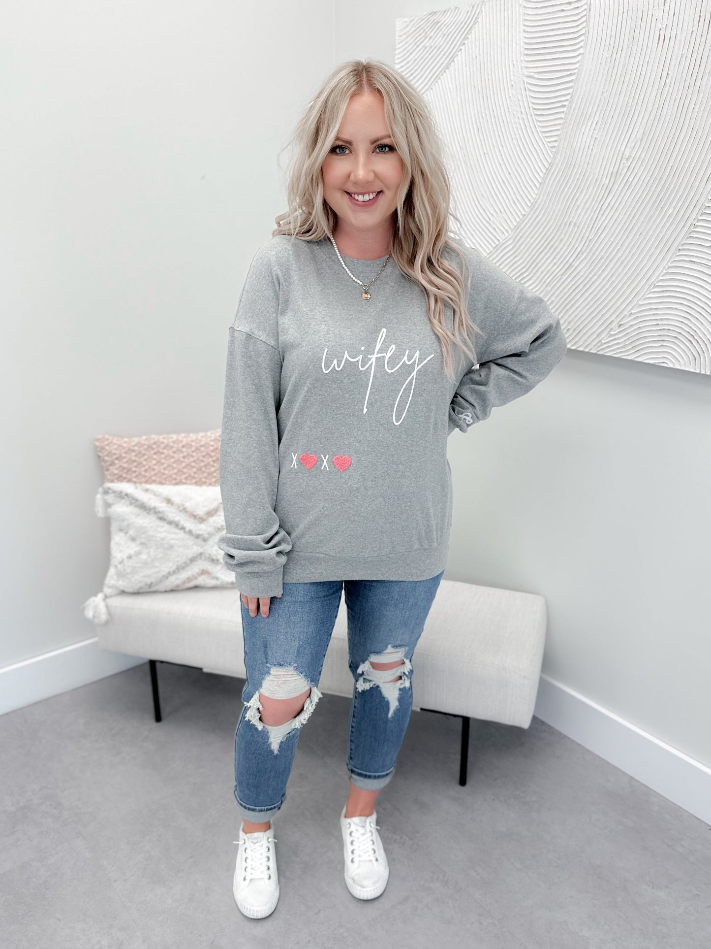 Wifey University Pullover by Ampersand Ave - L/O Size XS
