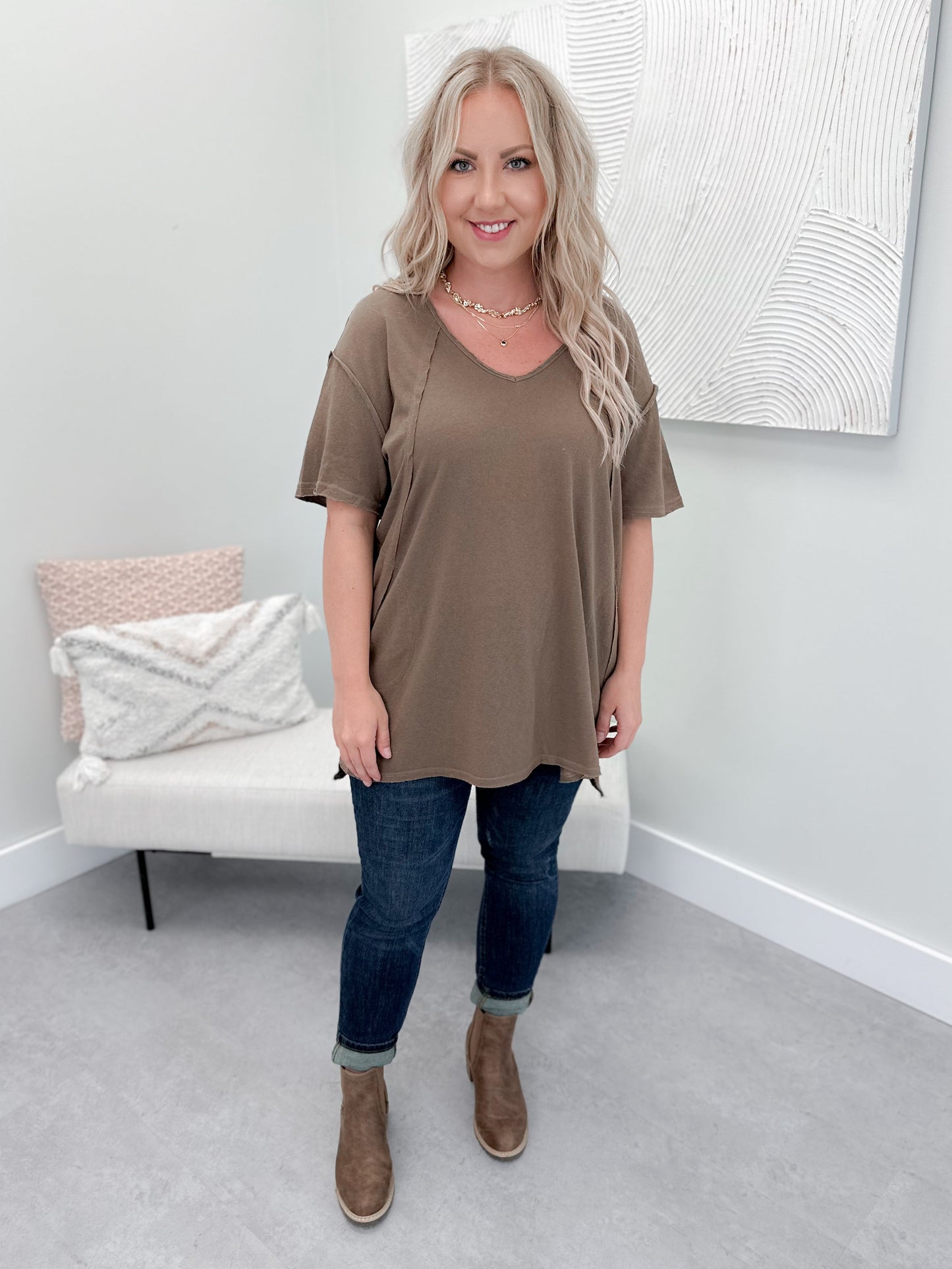 Twiggie Pocket Tee in Timber