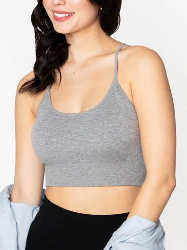 Bamboo Ribbed Cross Back Brami by C'est Moi