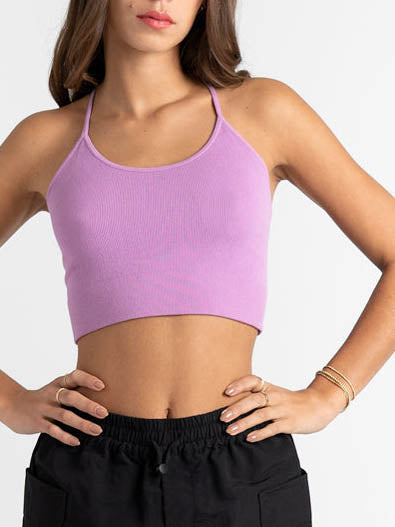 Bamboo Ribbed Cross Back Brami by C'est Moi