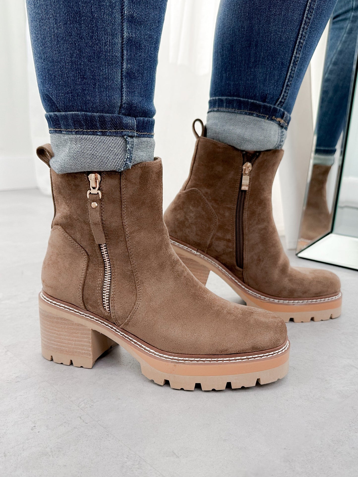 Up To No Good Boot Saddle Suede