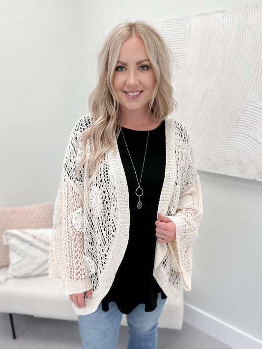 Camryn Crochet Applique Cardi by Pol