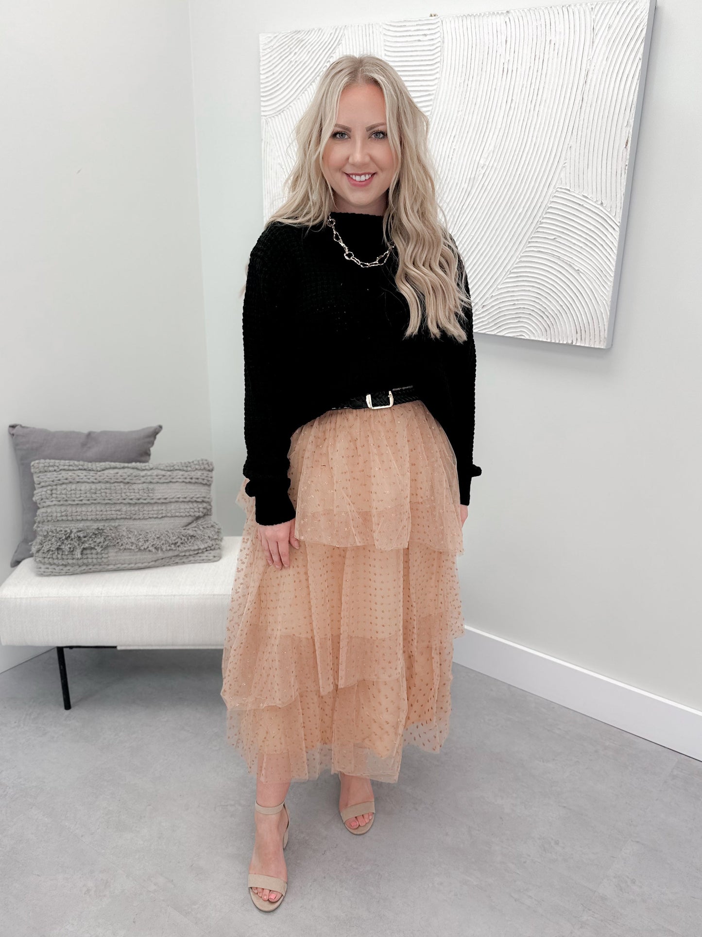 Twinkle Tulle Skirt in Rose Gold
