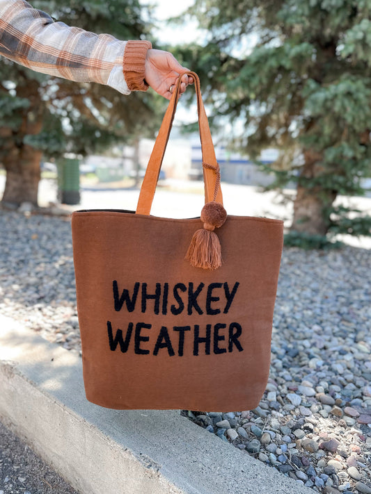 Whiskey Weather Oversized Tote in Caramel