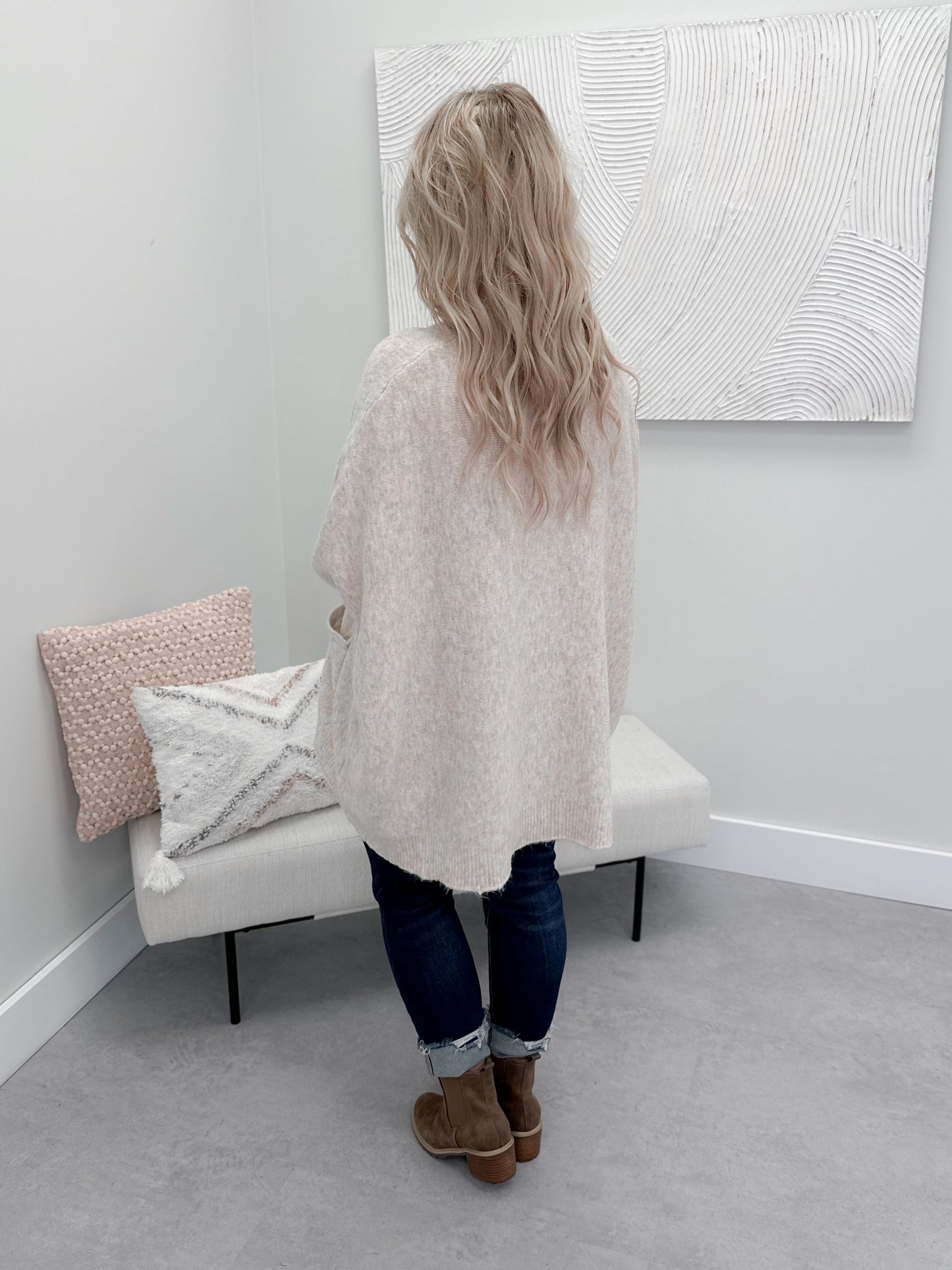 Ash Pocket Sweater in Beige