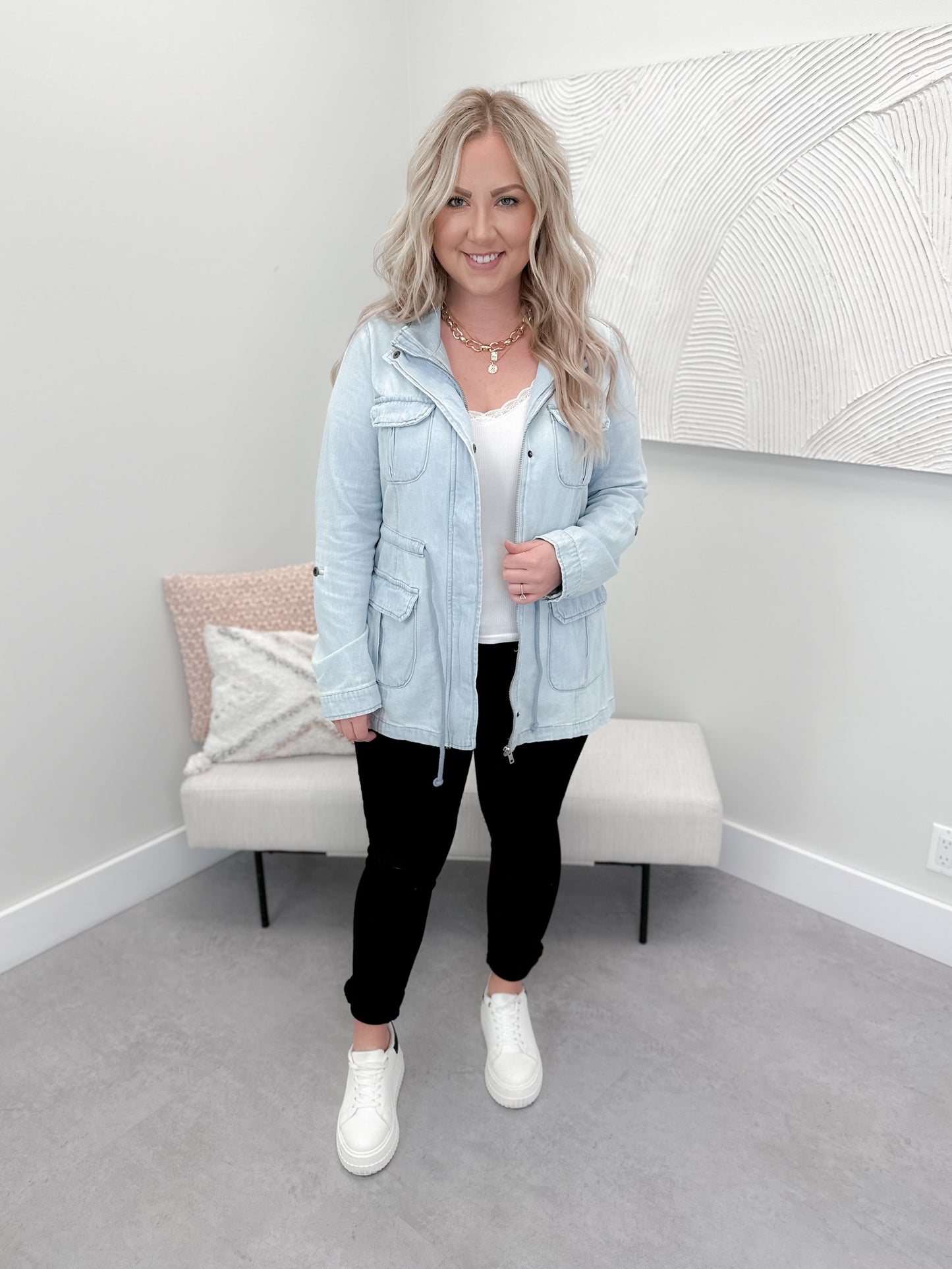 Arya Denim Jacket in Light Wash
