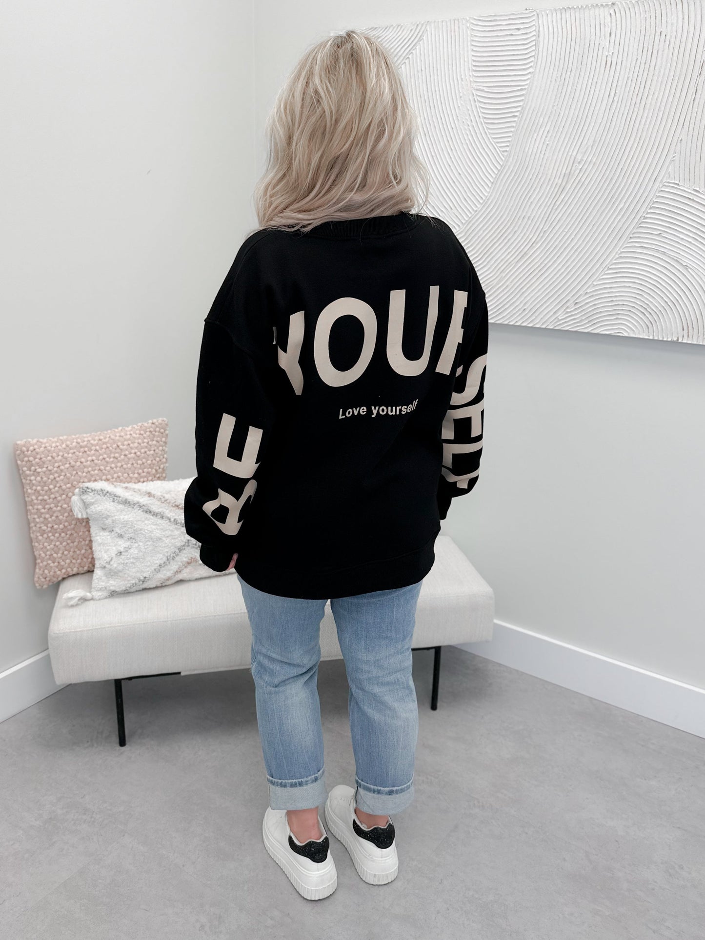 Be Yourself Pullover in Black