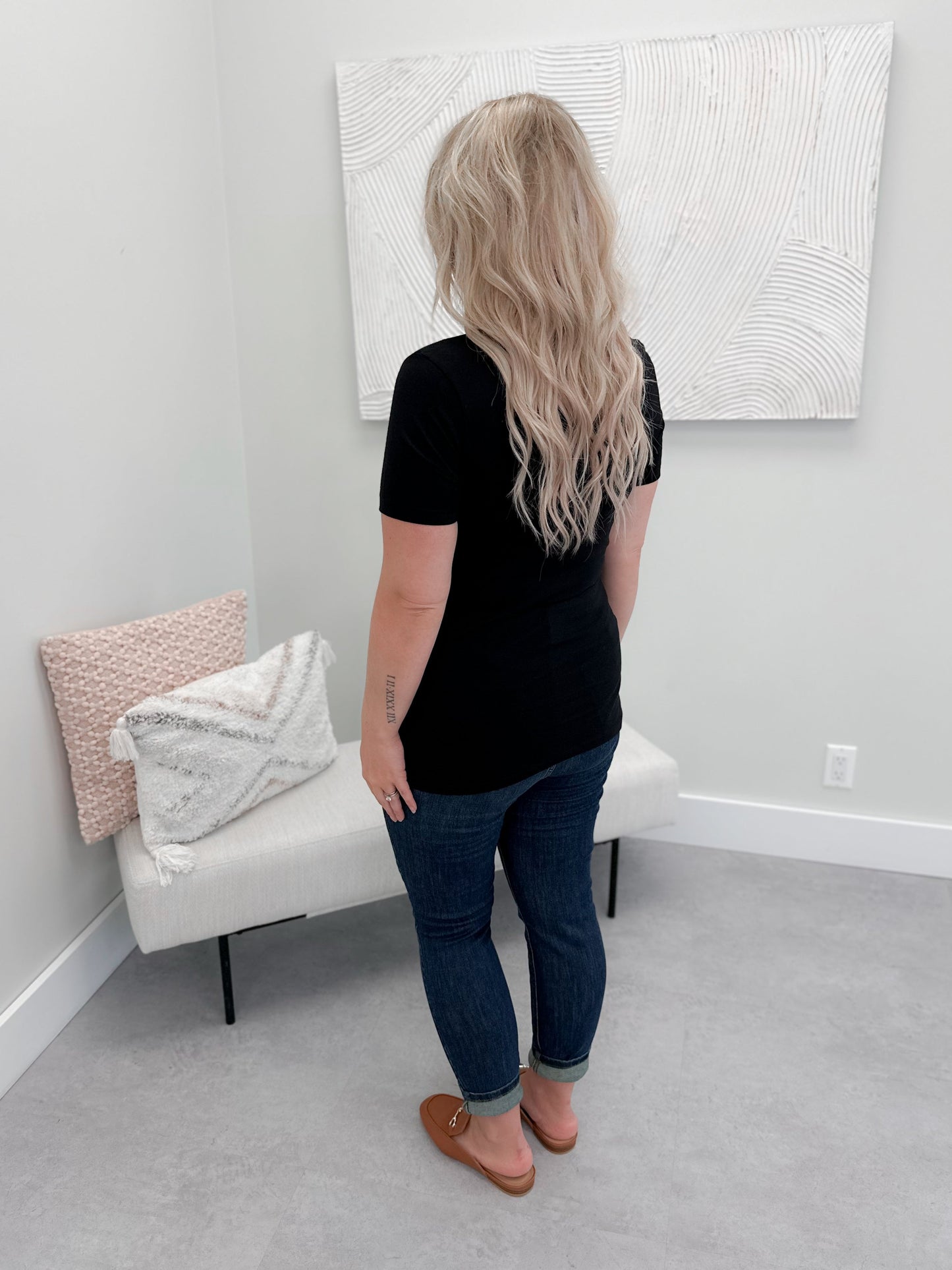 Pumpkin Spice Tee in Black by Ash + Antler