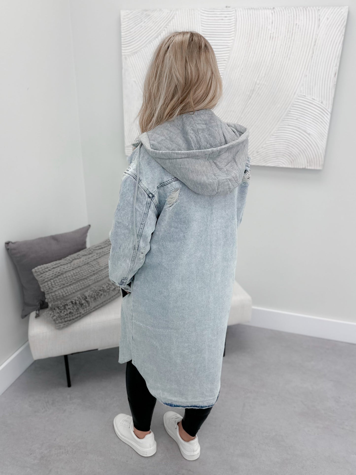 PREORDER - Girlfriend Hooded Denim Jacket in Light Wash