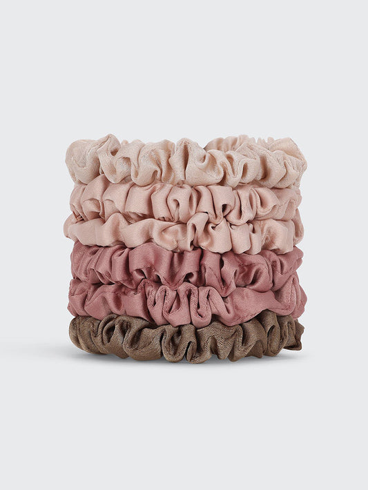 Ultra Petite Satin Scrunchies in Terracotta by Kitsch