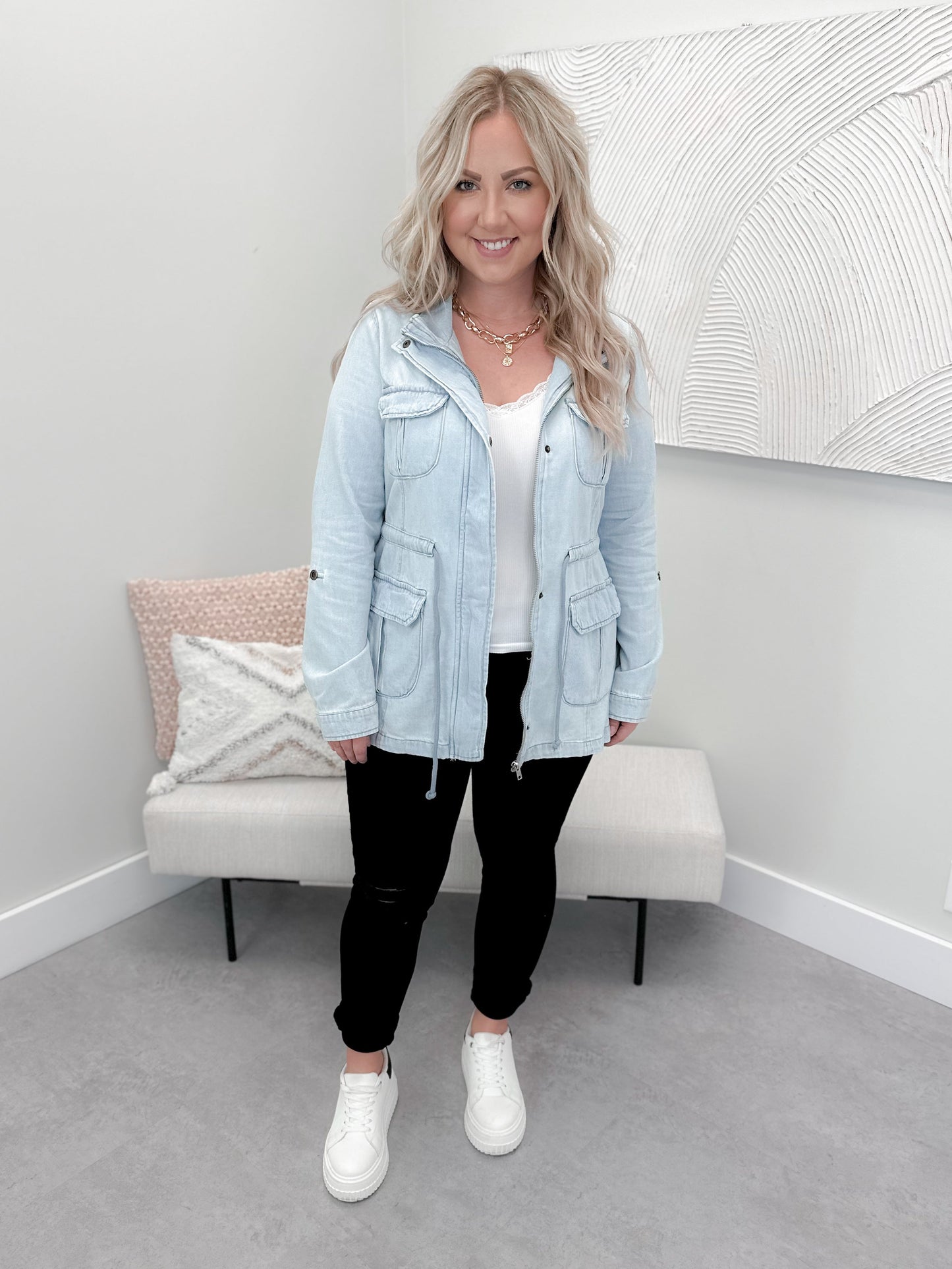 Arya Denim Jacket in Light Wash
