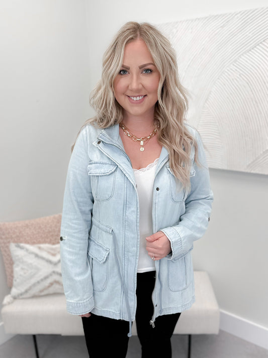 Arya Denim Jacket in Light Wash