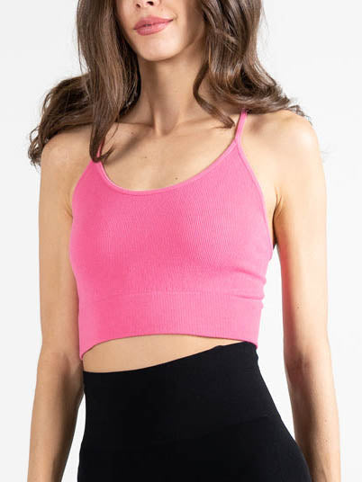 Bamboo Ribbed Cross Back Brami by C'est Moi
