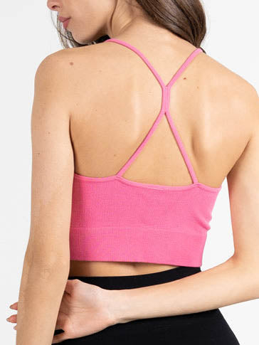 Bamboo Ribbed Cross Back Brami by C'est Moi
