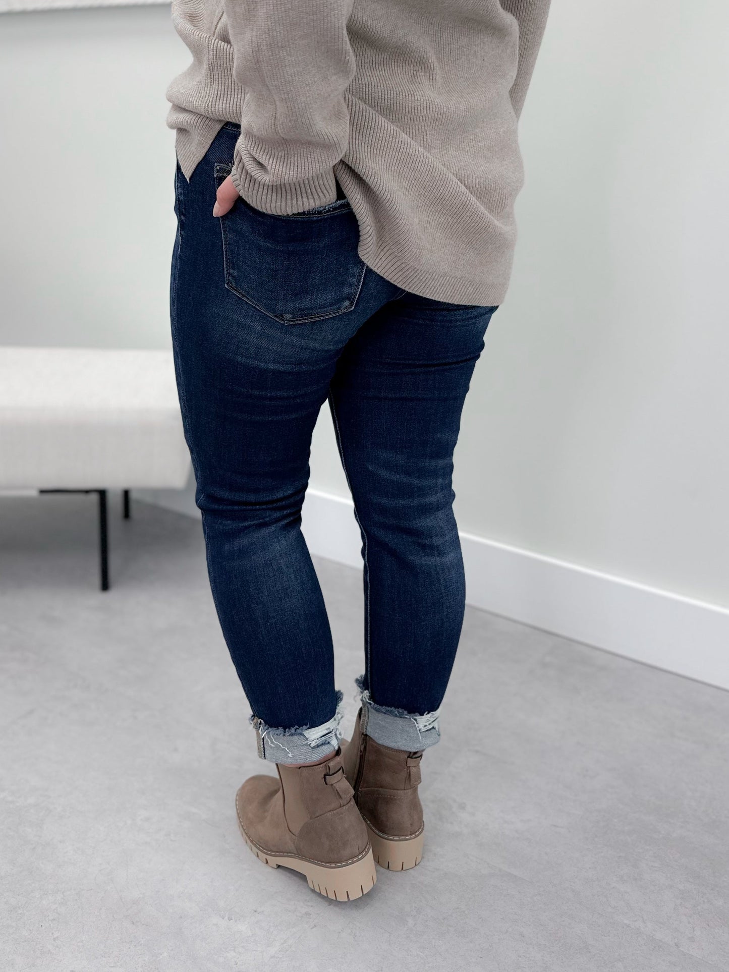 Ackley Mid Rise Skinny Jean by Lovervet