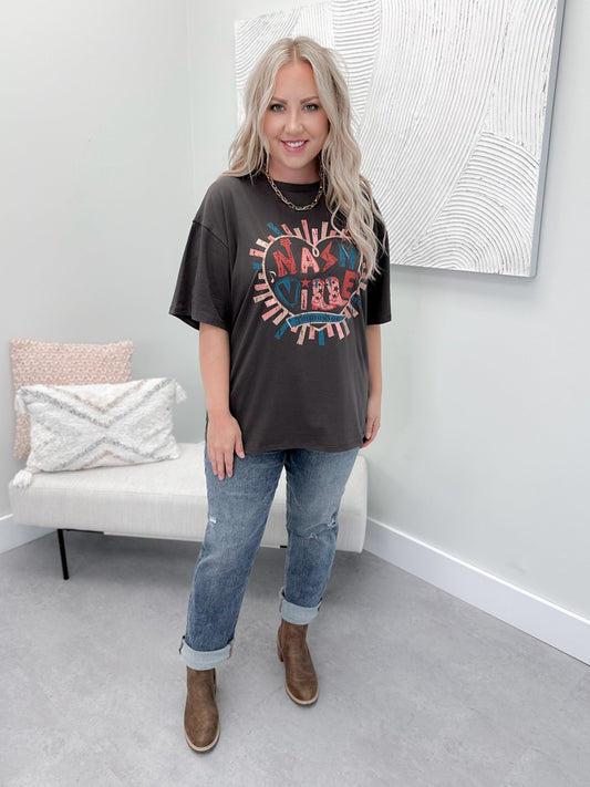 Tennessee Tee in Charcoal